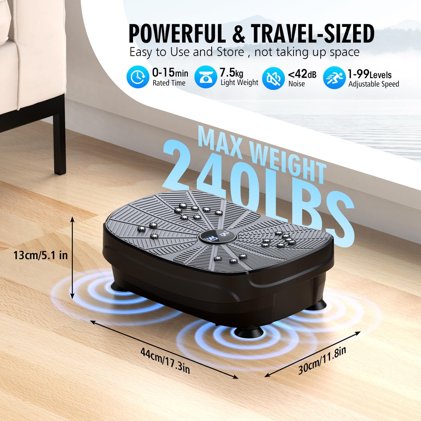 LERTIN Compact Vibration Plate for Weight Loss