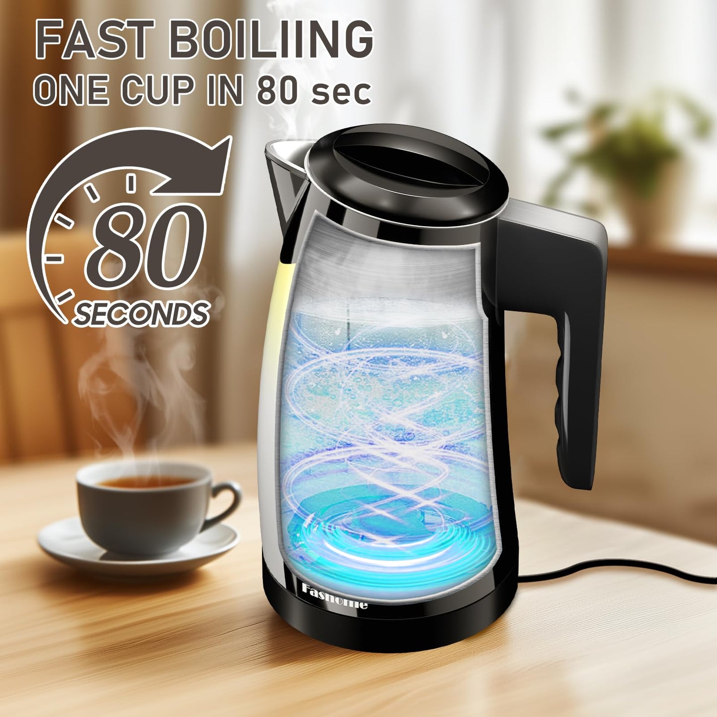 Electric Kettle with 5 Temp Presets and Keep Warm