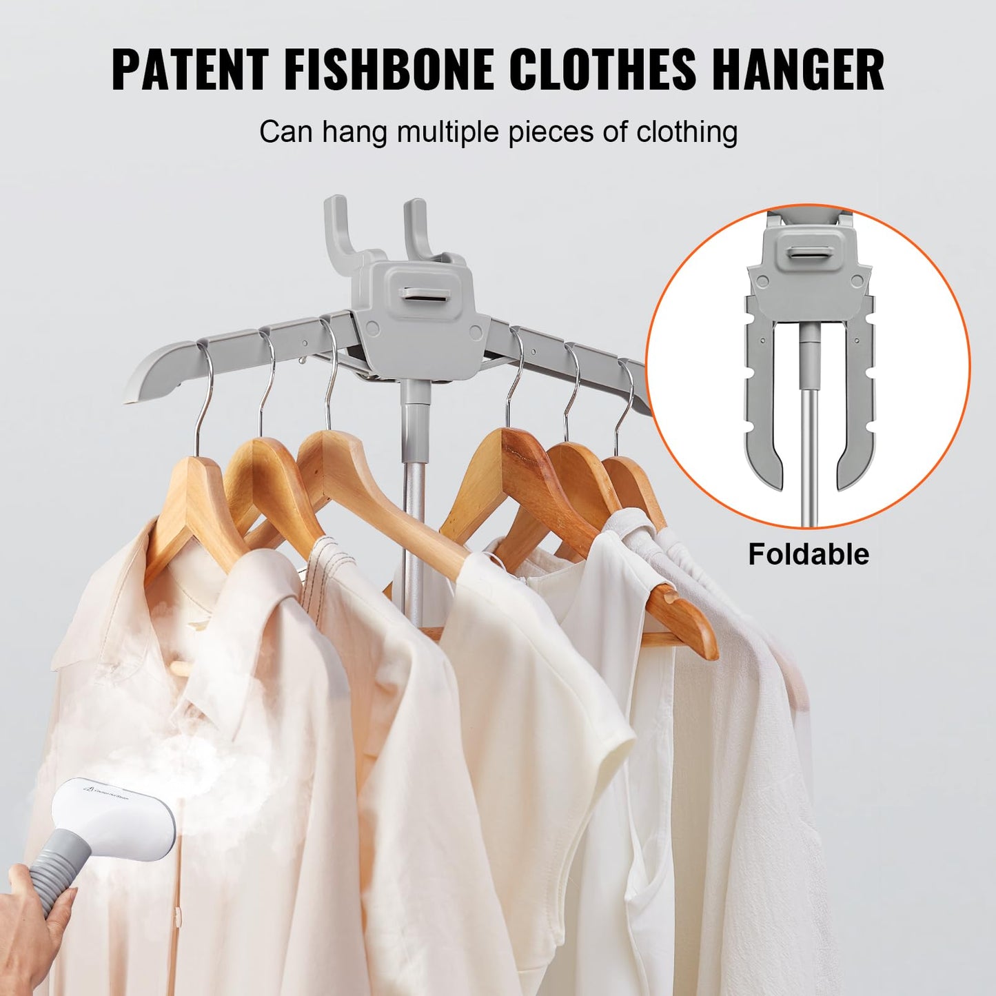 VEVOR Standing Garment Steamer with Hanger