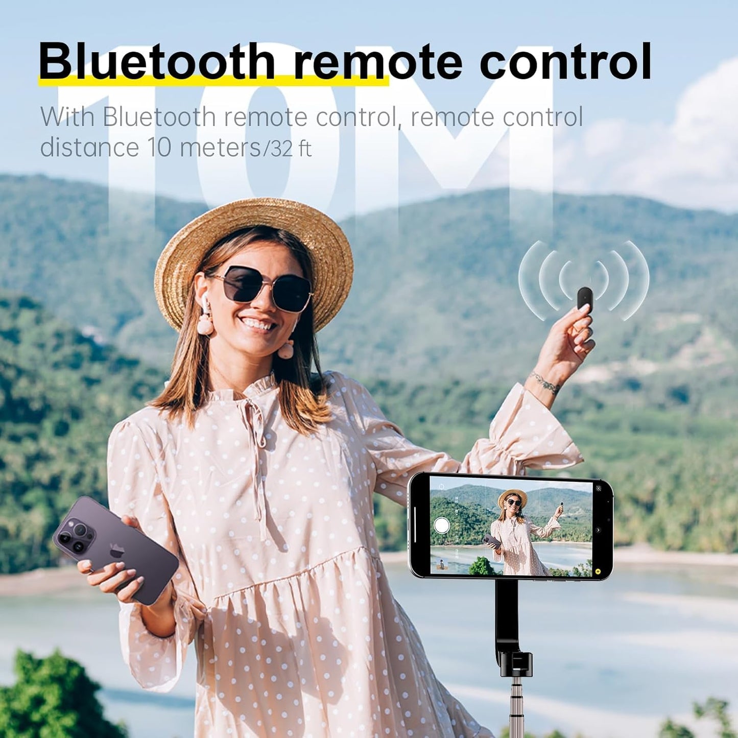 Tripod Selfie Stick for iPhone and Cameras