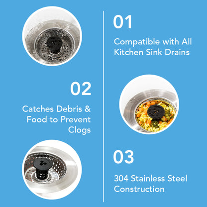 SinkShroom Clog-Free Stainless Steel Sink Strainer