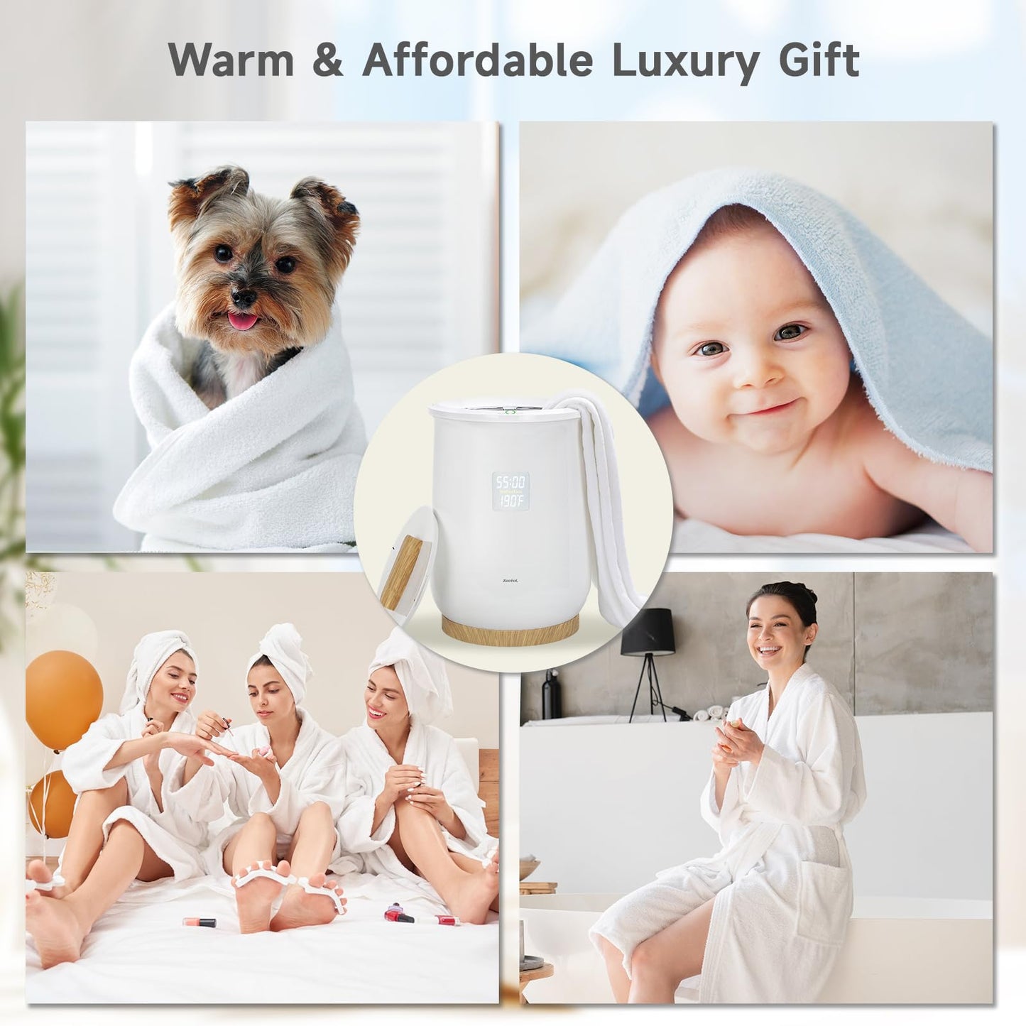 Keenhot Bucket Towel Warmers, Luxury Towel Warmer for Bathroom with Timer, LED Display & Adjustable Timer, Child Lock, Towel Warmer Spa for Oversize Bathrobes Blankets