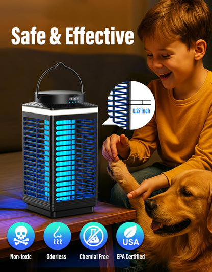 Portable Rechargeable Bug Zapper for Outdoors
