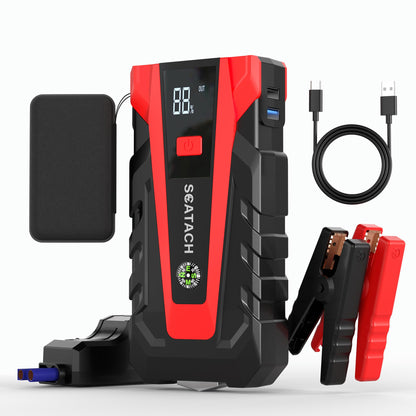 Scatach 011 Car Battery Jump Starter,4000A 12V Jump Starter Battery Pack (up to 10.0L Gasoline and 8.0L Diesel Engine), Portable Jump Box with 3 Modes Flashlight and Jumper Cable Black