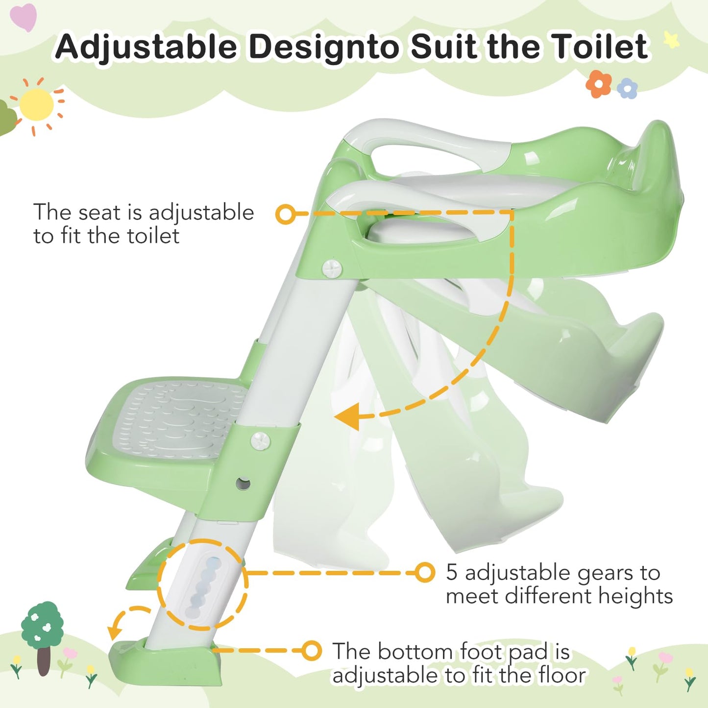 Potty Training Seat with Step Stool Ladder