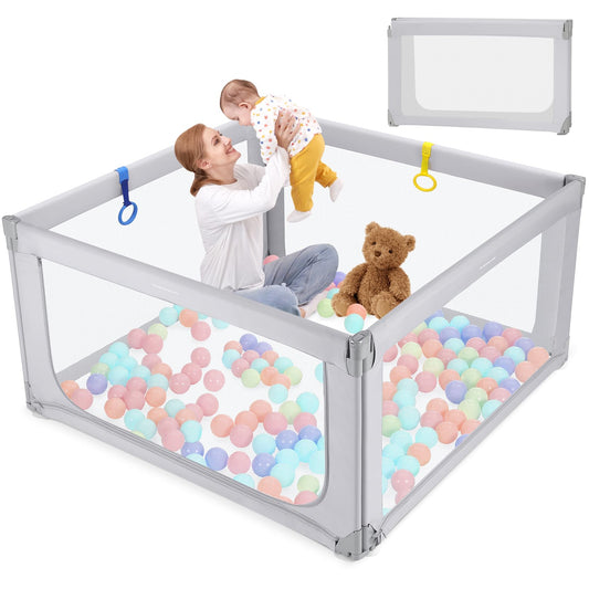 Foldable Baby Playpen with Safety Gate