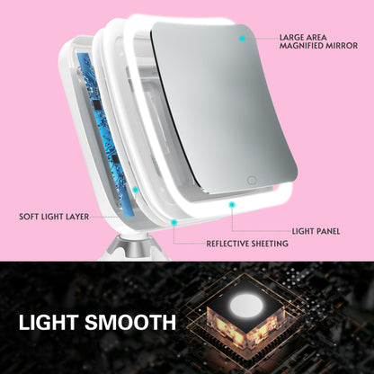 10x Magnifying Lighted Makeup Mirror with Suction Base