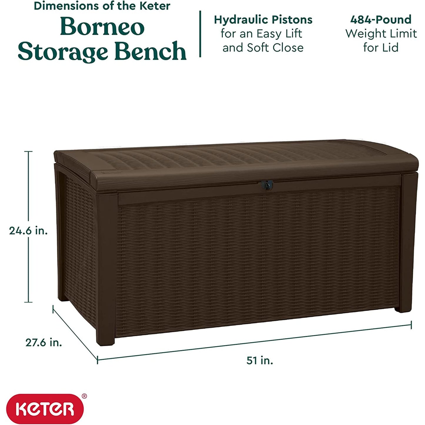 110 Gallon Keter Waterproof Outdoor Storage Box