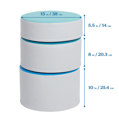 3-Piece ECR4Kids SoftZone Stump Stool Set