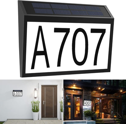 Solar Address Number Light with Auto On/Off