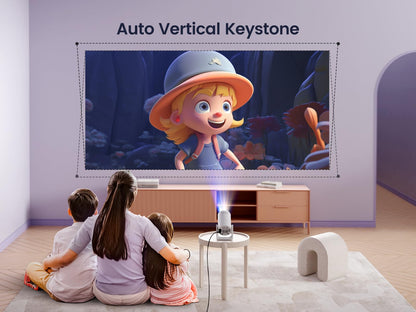 [270°Adjustable Stand] Mini projector with WiFi and Bluetooth, Outdoor Portable Movie Projector 1080P Support, Auto Keystone Home Projector for Phone/TV Stick/Laptop, WiMiUS Latest S27