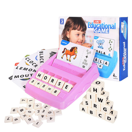DEGIDEGI Educational Toys for Kids Ages 3-8, Matching Letter Spelling Game ABC Learning, Easter Children’s Day Halloween Xmas Birthday Party Gifts for 3 4 5 6 7 8 Year Olds Girls Pink