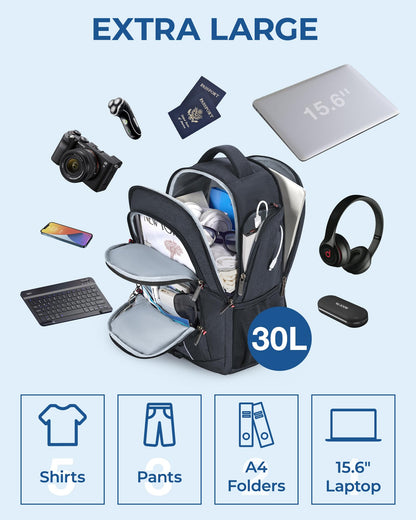 BAGSMART Water Resistant Laptop Backpack with USB Charger