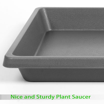 Durable 6" Square Plant Saucer Tray 4-Pack