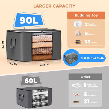 90L Storage Bags - 6 Pack Organizers