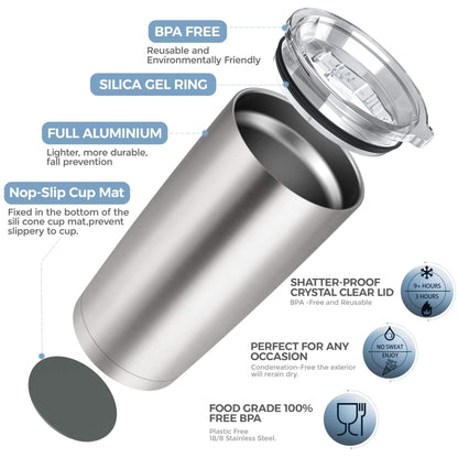 20 oz Stainless Steel Travel Coffee Mug