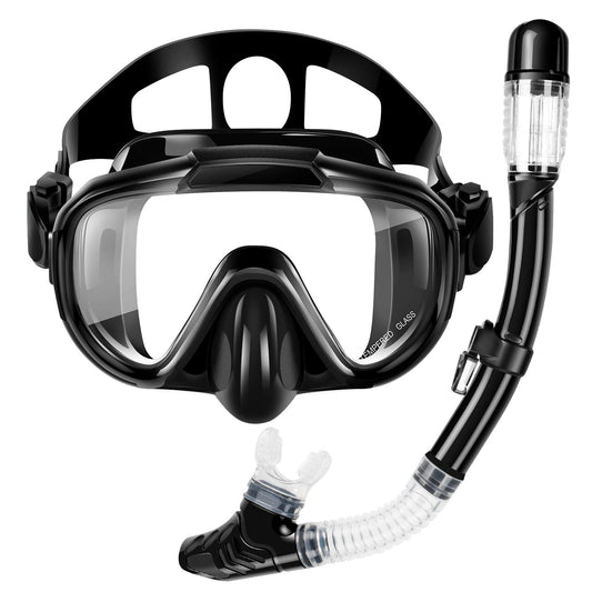 Kids Snorkel Set with Anti-Fog Glass Lens