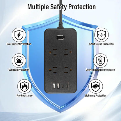 Surge Protector Power Strip with 8 Outlets & USB