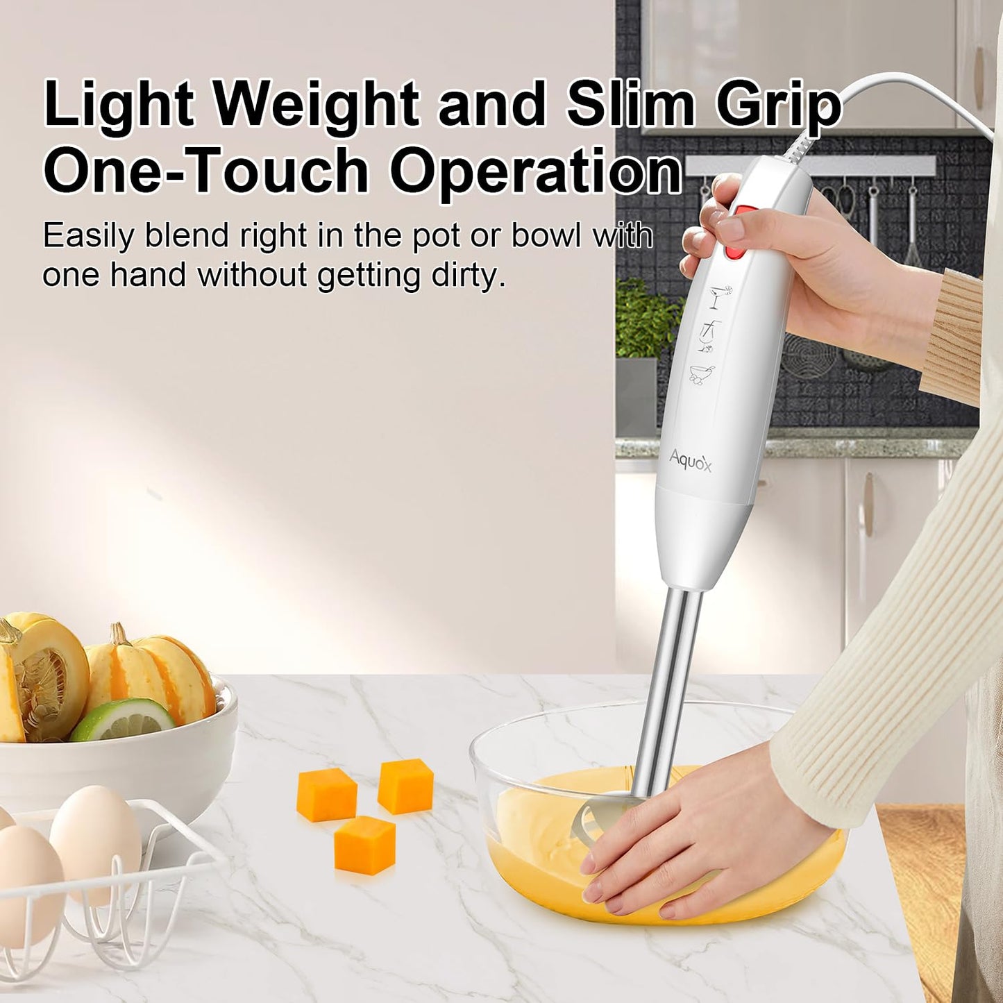 400W 4-in-1 Handheld Immersion Blender Set