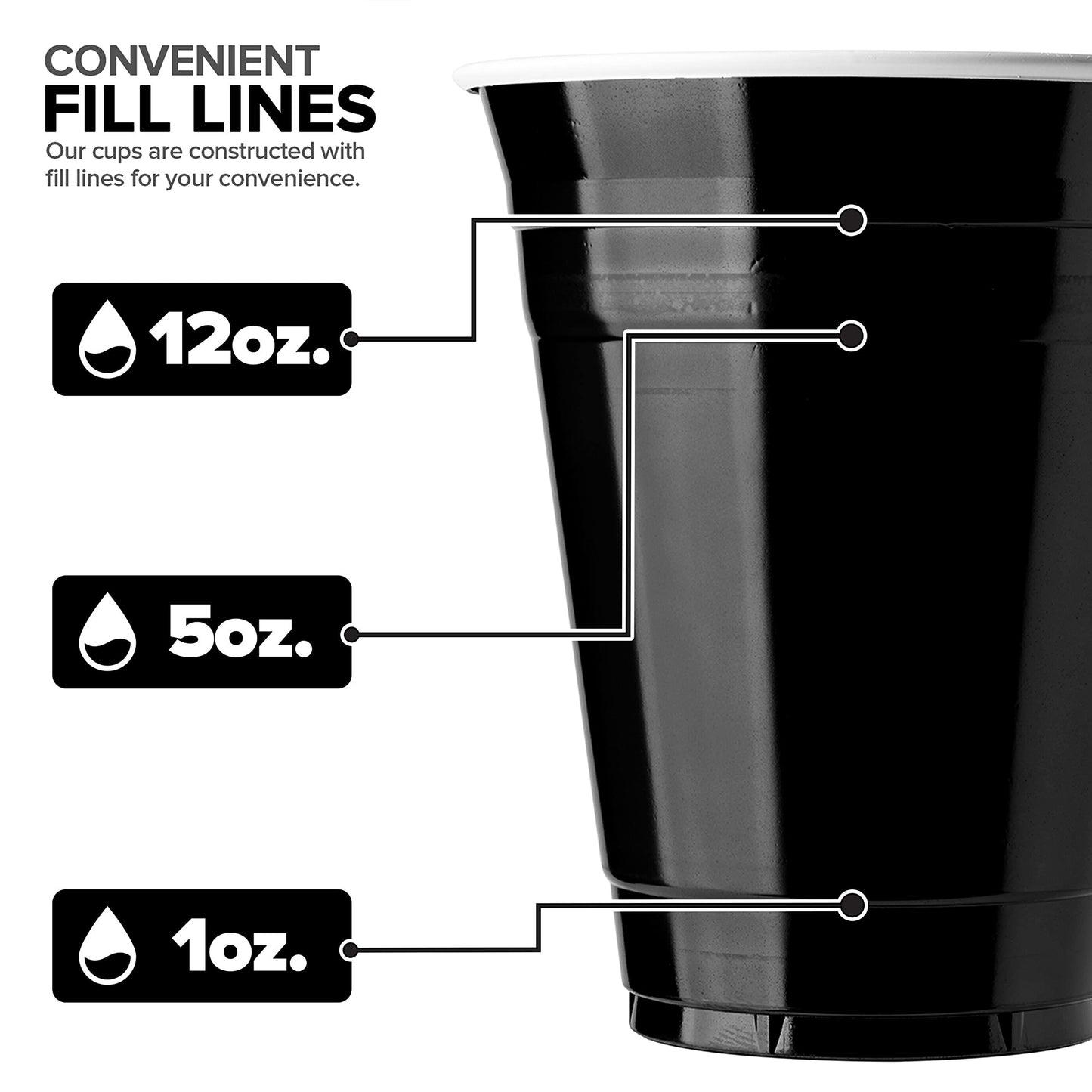 Stock Your Home 16oz Disposable Plastic Cups - 100 Count