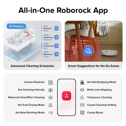 Roborock S Robot Vacuum and Mop with Self-Drying