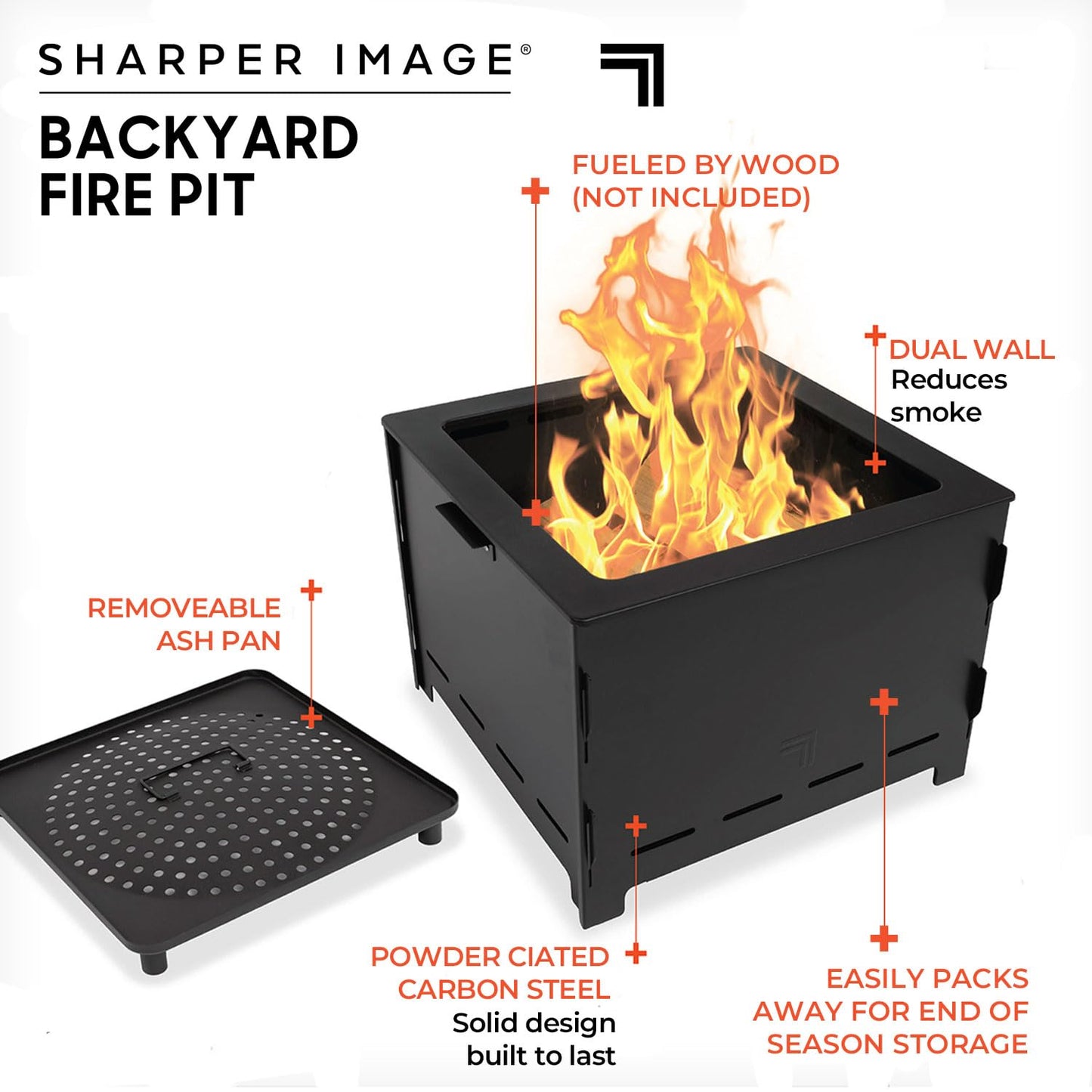 20" Portable Fire Pit for Tailgating & Patio