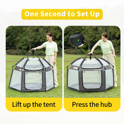 LILLEPRINS EasyPop Baby Travel Playpen with Canopy