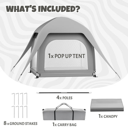 Foldable Baby Playpen with Canopy & Travel Bag