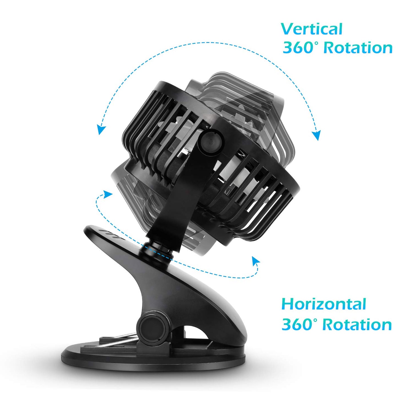 SkyGenius Rechargeable Clip-On Stroller Fan