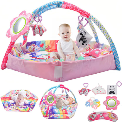 BATTOP Baby Play Mat with Rattle Toys & Ball Pit