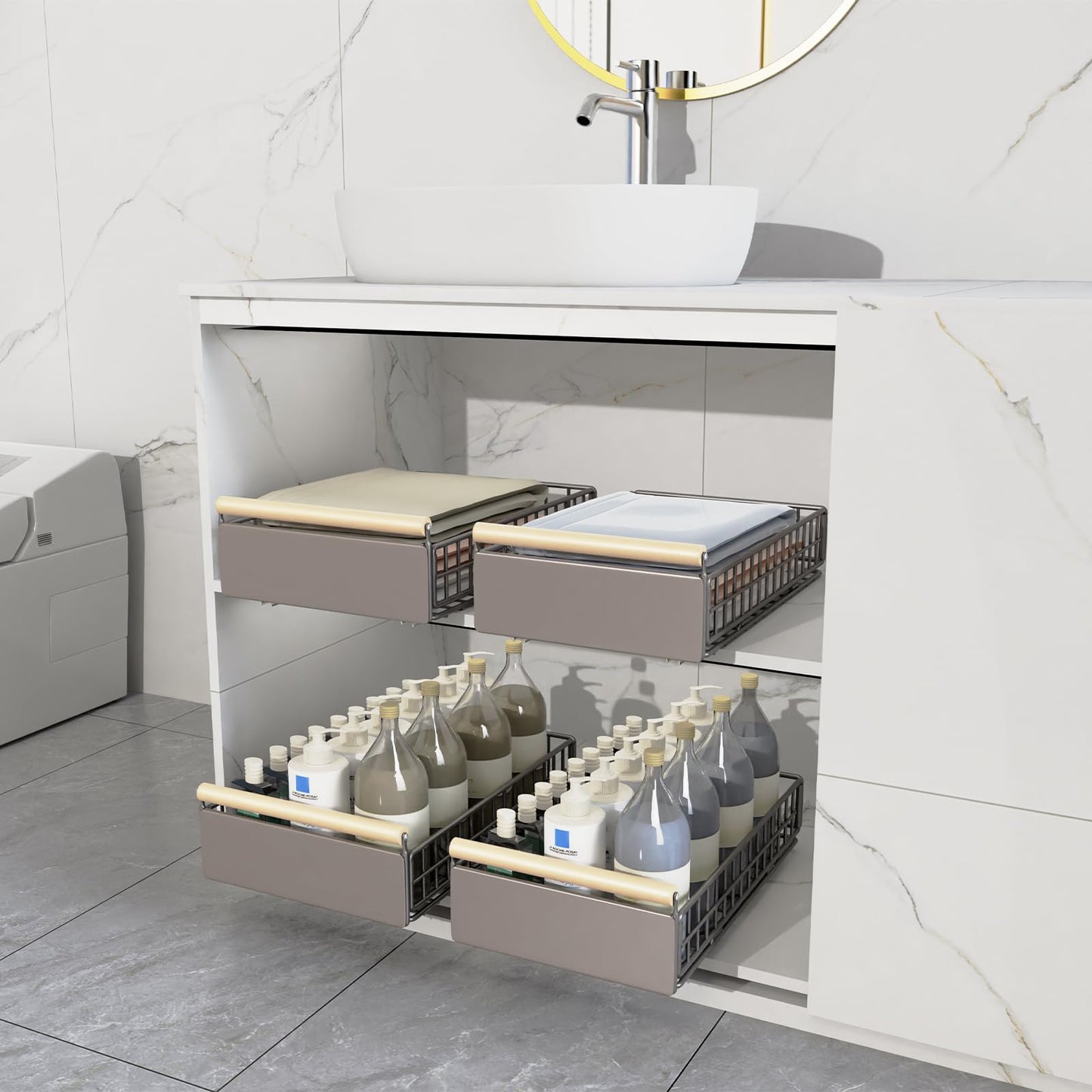 Pull Out Cabinet Organizer with Sliding Drawers