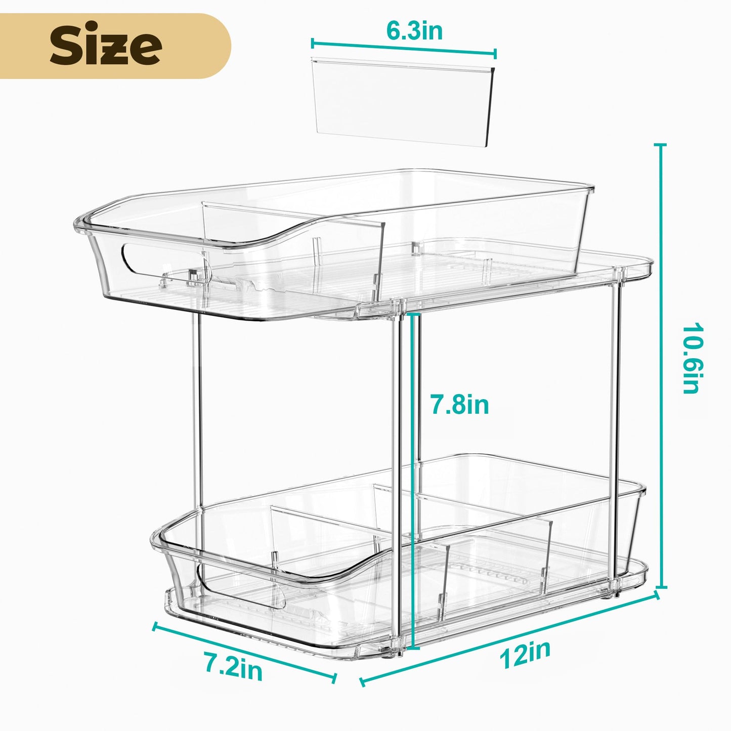 2-Tier Pull-Out Organizer for Cabinets