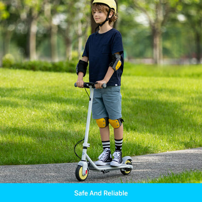 Segway Ninebot eKickScooter ZING C8, Electric Kick Scooter for Kids, Teens, Boys and Girls, Lightweight and Foldable, Light Grey & Yellow