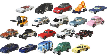 Matchbox Toy Cars or Trucks 20-Pack, Variety Set of 20 Die-Cast 1:64 Scale Cars, Buses, Fire, Construction or Police Vehicles (Styles May Vary)