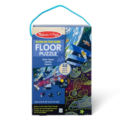 Melissa & Doug Glow-in-the-Dark Space Puzzle 48 Pieces