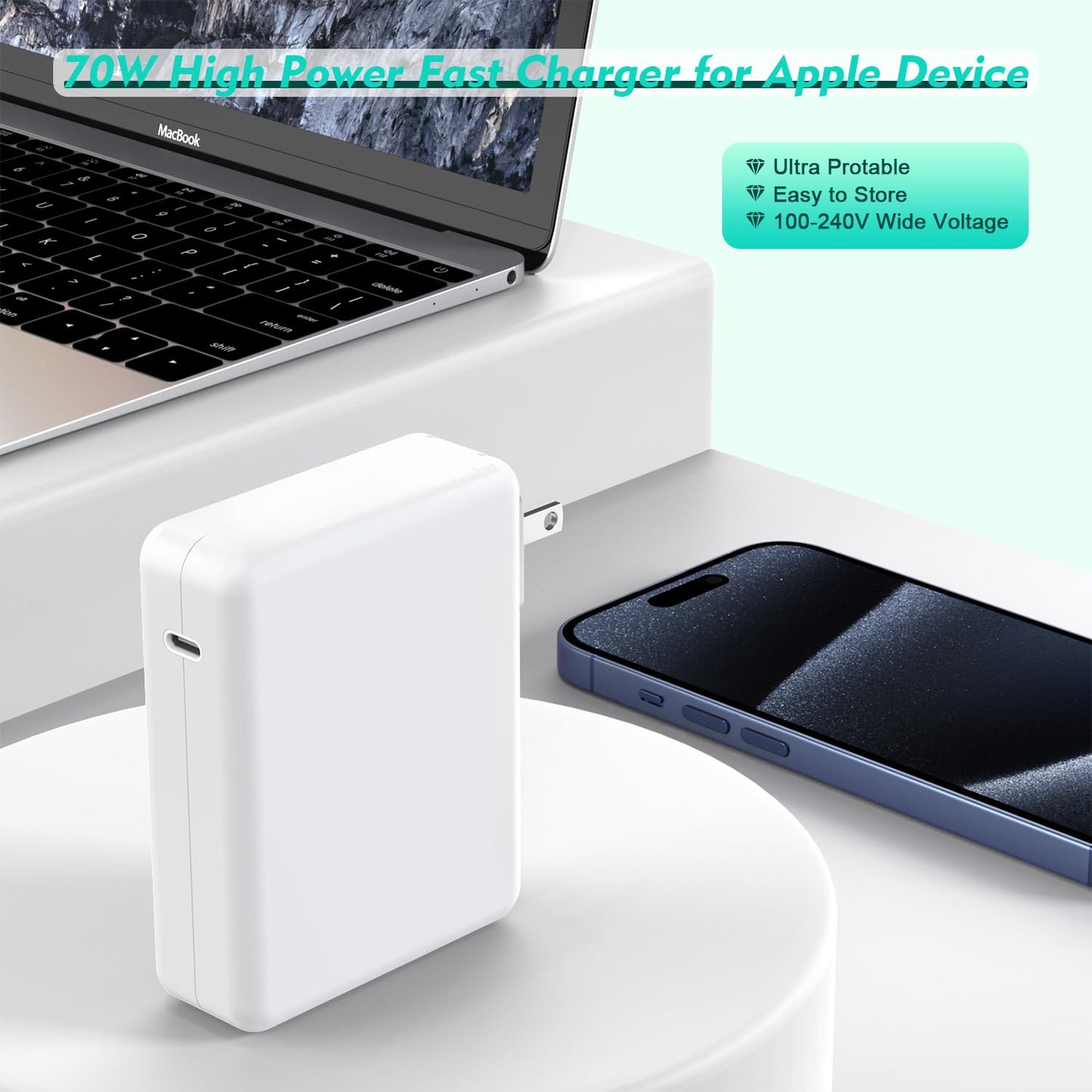 10ft USB C Fast Charger for MacBook Pro