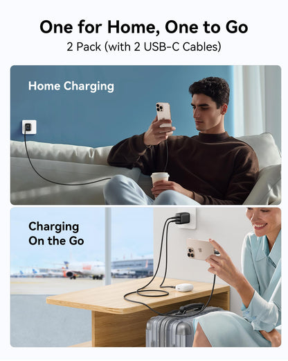 2 Pack INIU 30W USB C Fast Charger
