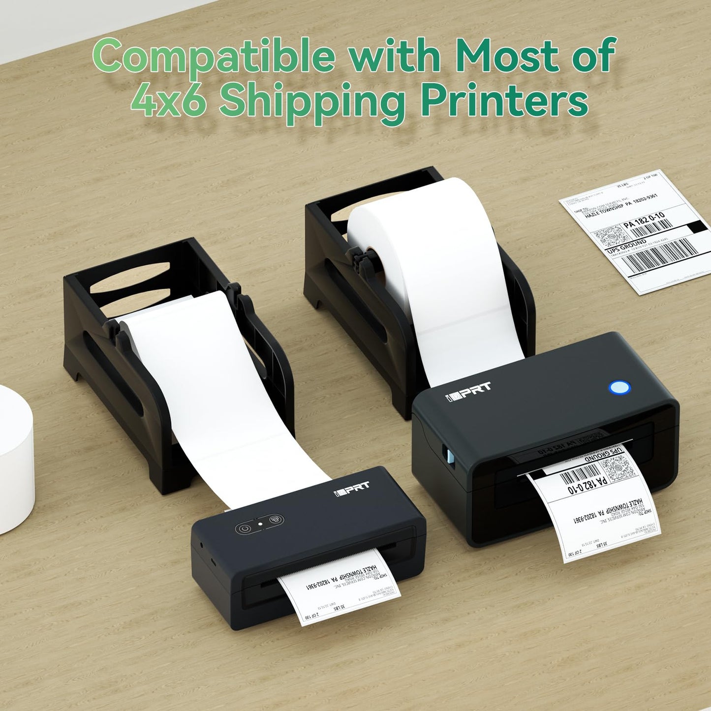 iDPRT Shipping Labels - 4×6 Thermal Direct Shipping Label, Fan-Fold Labels, Thermal Shipping Label for Label Printer, 500 Labels Per Stack, Address Blank Labels for Office, Strong Adhesive Labels