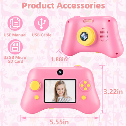 Kids 1080P Digital Camera with 32GB SD Card