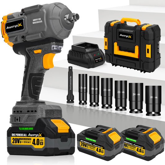 1300Nm Cordless Impact Wrench with Battery & Case