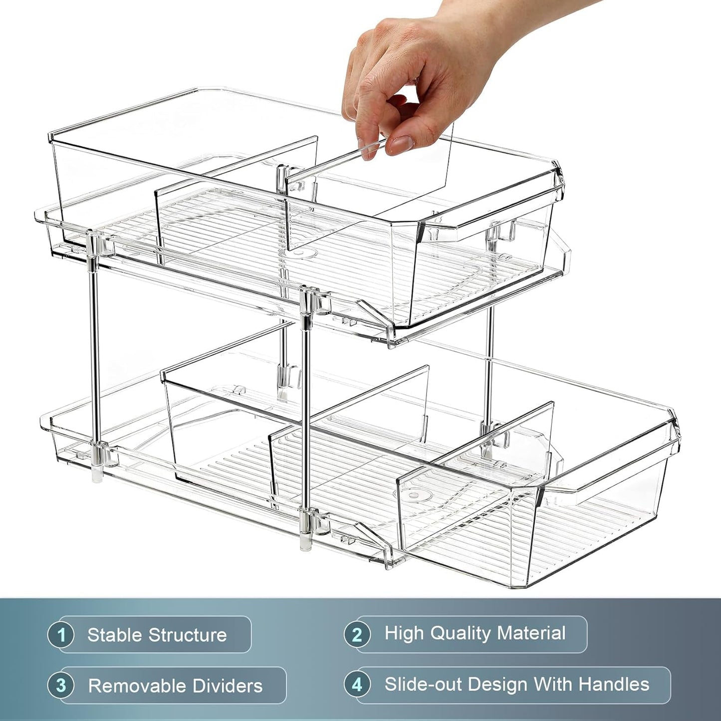 2-Tier Organizer for Kitchen & Bathroom Storage