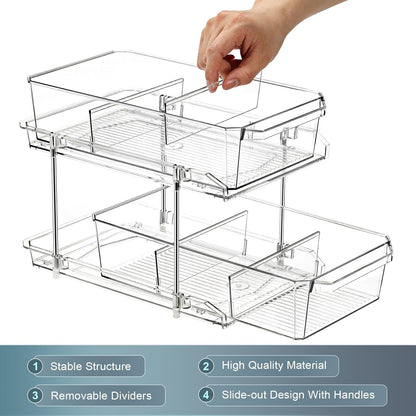 2-Tier Organizer for Kitchen & Bathroom Storage