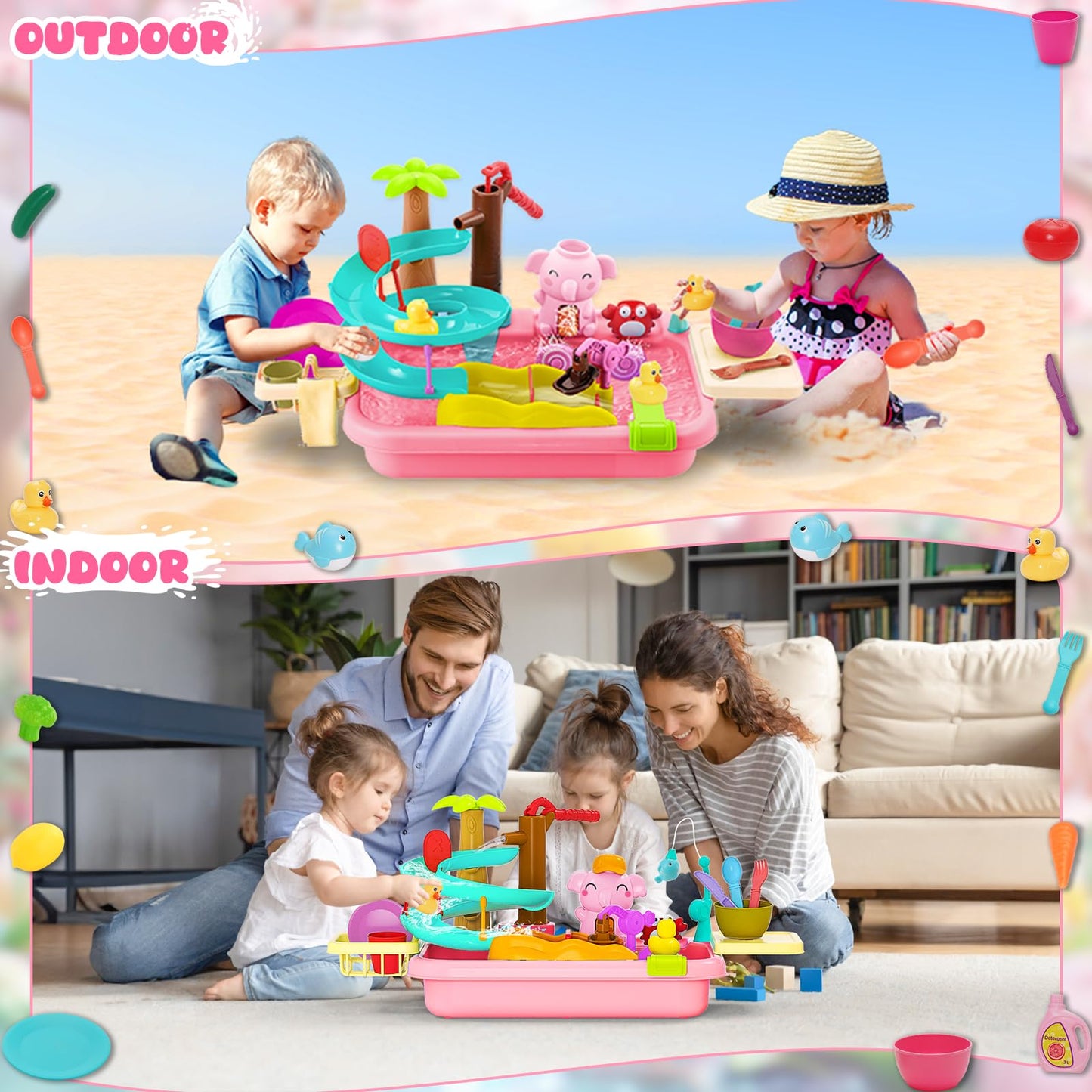 4-in-1 Water Table Toy for Kids