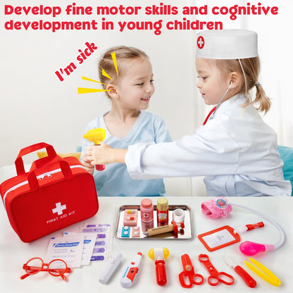 Kids Doctor Playset with Stethoscope & Accessories