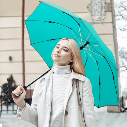 Lejorain Travel Folding Inverted Umbrella - Reverse LED Umbrella Automatic Open and Close - Reflective Collapsible Reversible Umbrella