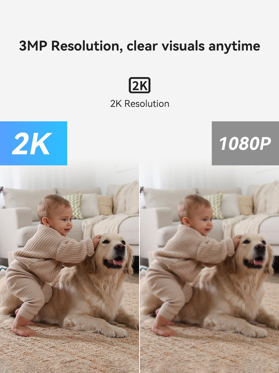 JAIOTlink 2K Indoor Security Camera with Night Vision
