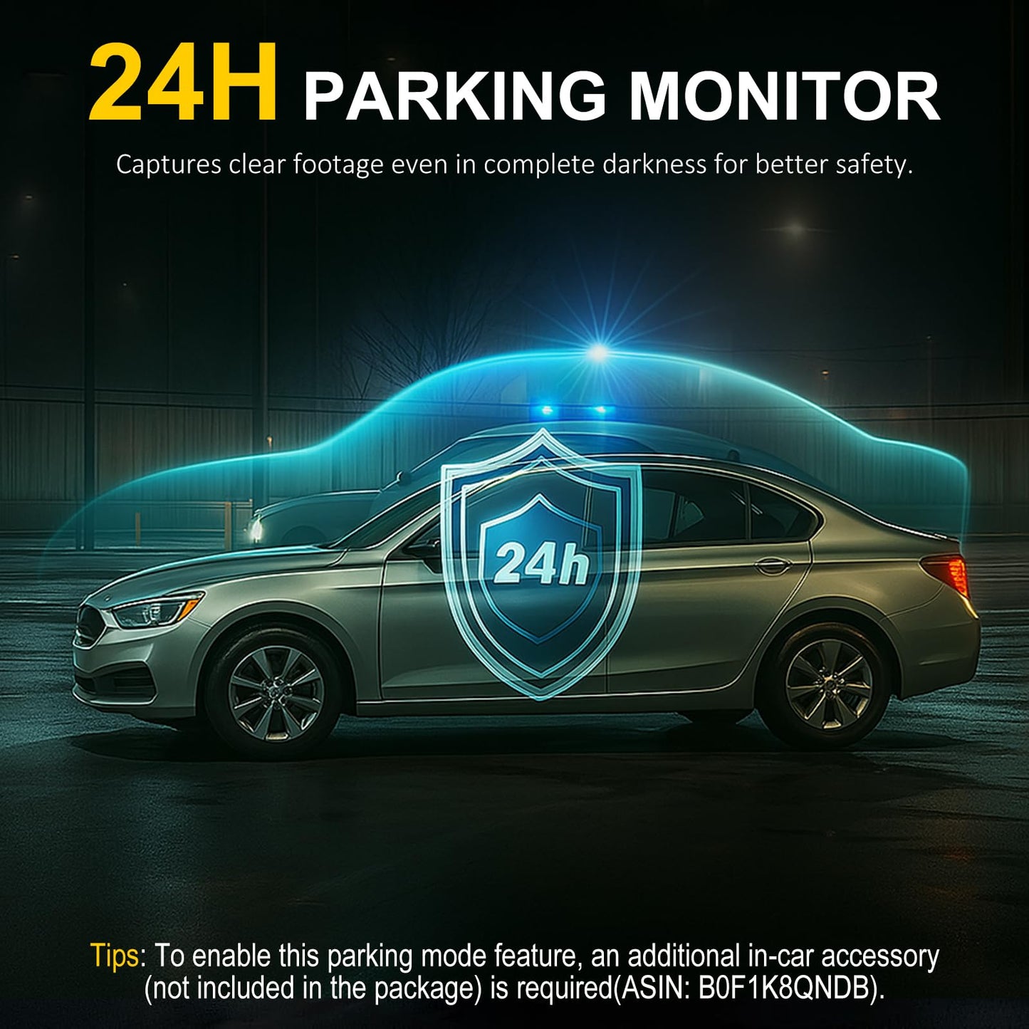 3-Channel Dash Cam with Night Vision