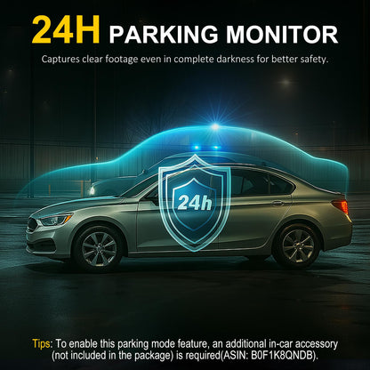 3-Channel Dash Cam with Night Vision