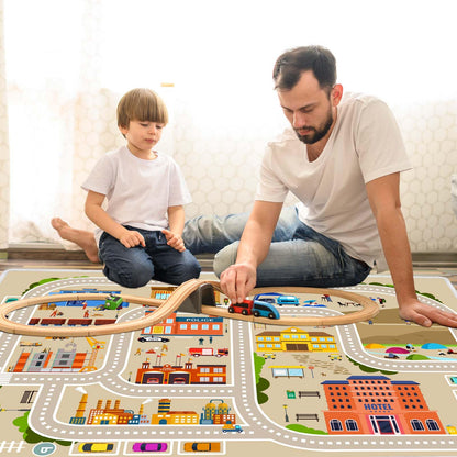 Kids Car Play Mat Rug for Boys and Girls