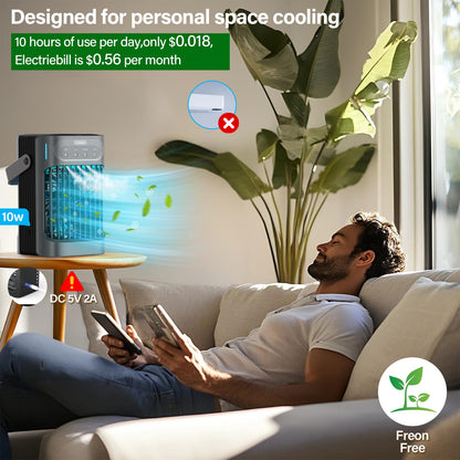 LEAEYFE Portable Air Conditioner with 800ml Tank